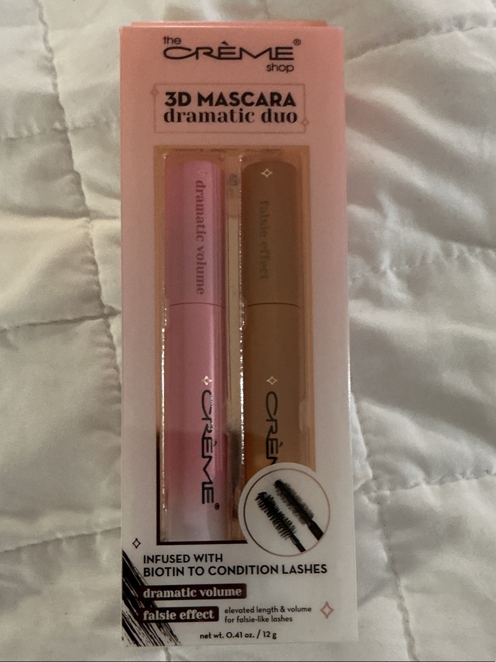 The Crème Shop 3D Mascara Dramatic Duo — Pink & Gold Volumizing Set